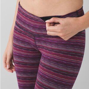 Lululemon Wunder Under Pant III Space Dye Twist Regal Plum Alarming Size 6 $98